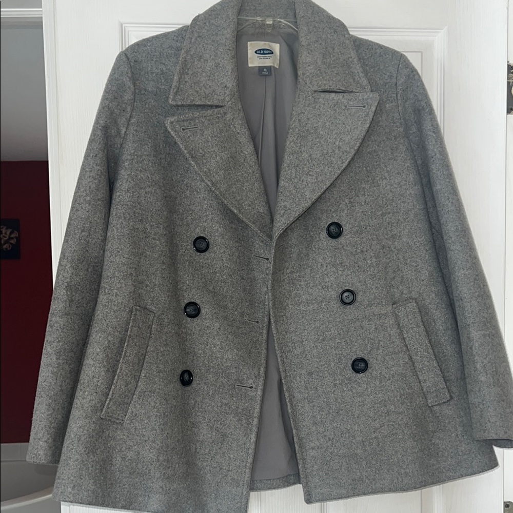 Gray Double-Breasted Men's Coat